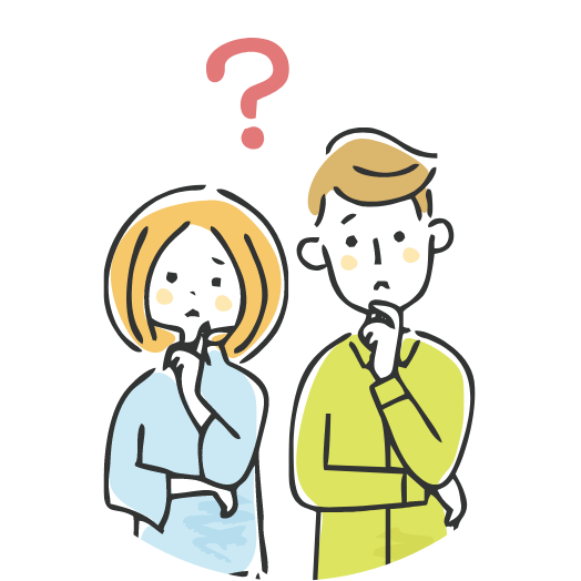 悩む人のイラスト